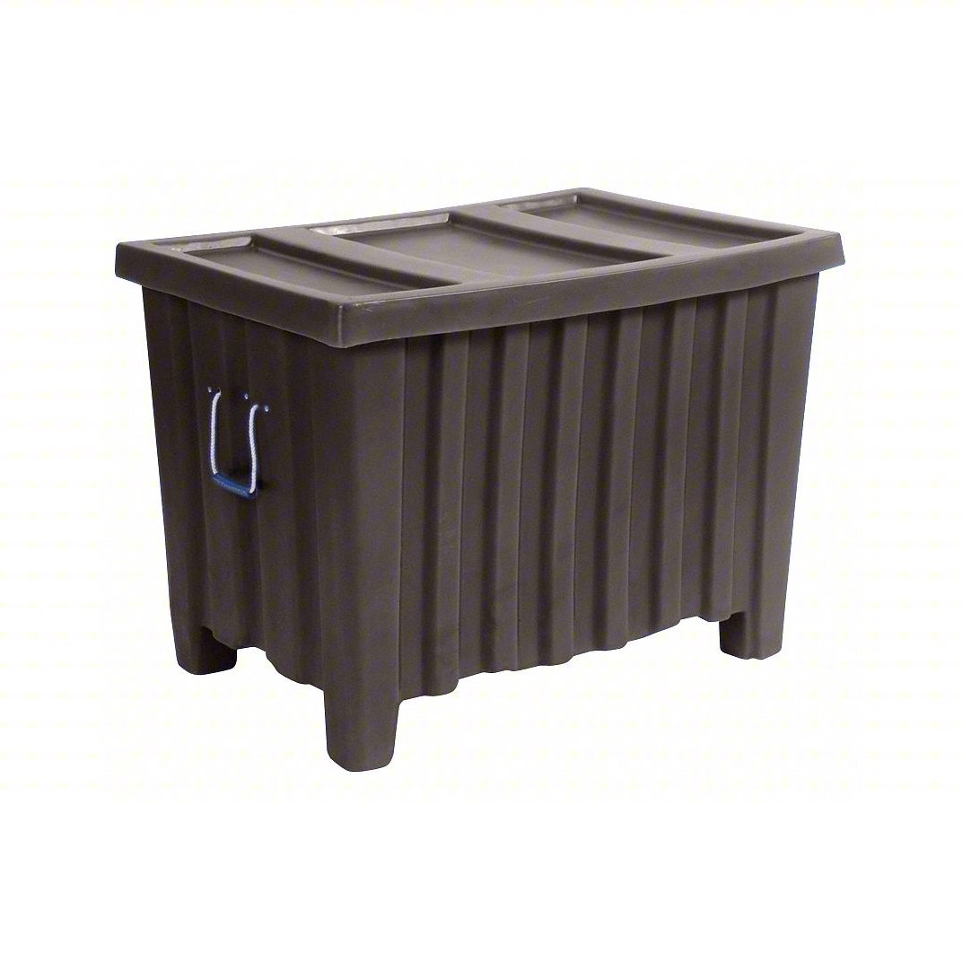 Rectangular Ribbed Container MYTON INDUSTRIES Ribbed Wall Container: 14 cu ft, 41 in x 28 in x 26 1/ ...